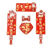 predolo Chinese New Year Couplets Window Sticker Door Banner Spring Festival Couplets for Home Decor Entrance Shopping Malls Festive Atmosphere, StyleA
