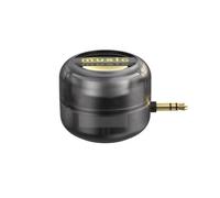 predolo Compatible Speaker with 3.5 Mm Connector, Transparent Black | Small, Cylindrical Speaker, Loud, Electronics, for Travel, commuters, Students