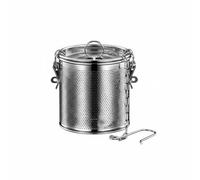 predolo Cooking Spice Strainer Braising Spice Container Heat Resistant Stainless Steel Reusable Locking Botanical Infuser for Soup, Stew, Curry, Tea, Braised Meat, Home Kitchen, 12CM
