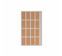 predolo Cork Label Stickers Waterproof Cork Label Sticker Removable Blank Writable Stickers for Kitchen, 6 Sheets, 96 Stickers