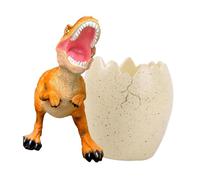 predolo Dinosaur Pen Holder Cosmetic Brush Organizer Pencil Holder Desk Organizer for Countertop, Orange