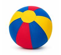 predolo Dog Ball with Textile Cover Portable Inflatable Dog Ball Deflatable for Dogs, Red, Blue And Yellow, 65cm