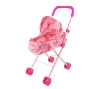 predolo Doll Carriage with Canopy Foldable Doll Carriage Compact Toy Pushchair for Children