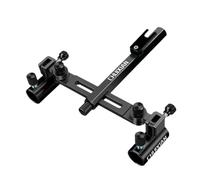 predolo Double Fishing Rod Holder Tool Box Detachable Non-Slip Universal 360 Degree Rotation for Outdoor Activities, black