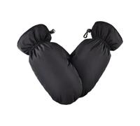 predolo Down-Filled Winter Mittens for Men Women, Water-Resistant Windproof Thermal Gloves with Elastic Cuffs, Winter Work Gloves for Skiing, Snow Play & Cold Weather, Black