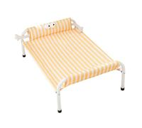 predolo Elevated Dog Bed with Pillow, Comfortable Summer Hammock, Non-Slip And Breathable, Raised Bed for, Kittens, Cats And Dogs, Yellow, S
