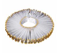 predolo Elizabethan Neck Ruff, Dramatic Fake Collar for Actors, Retro Stage Costume Accessory for Parties, Stage Performances, Renaissance Fairs, Halloween, Burlesque, Actors, Adults, White Gold Trim