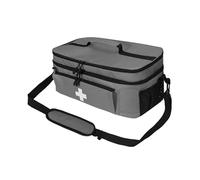 predolo Empty First Aid Bag Portable Storage Pouch Large Capacity Emergency Kits Organizer Medical Storage Bag for Workplace Travel, Gray