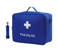 predolo First Aid Bag Emergency Kits Case Lightweight Family First Aid Box Empty Multiple Compartments for Camping Workshop Hiking, Blue