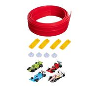 predolo Flexible DIY Race Track, Flexible Track Pieces, Model Cars, Red