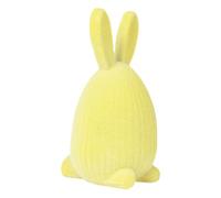 predolo Flocked Easter Bunny Figurine, Cute Table Decoration, Easter Bunny Statue for The Holidays, Yellow