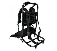 predolo Folding Backpack Frame Aluminum Backpack Frame Padded Shoulder Straps for Hikers, Campers, Long Distance Travel, All Black, Black, Black