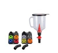 predolo Funnel with Adapters Spill-Resistant Automotive Filling Kit Leak-Resistant for Mechanics, Vehicle Owners, Engine Bays, Garage