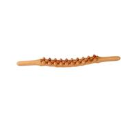 predolo Gua Wooden Massage Rod Full Body Guasha Tool Scraping Massaging Beads Drainage Portable Crafted from Wood Suitable for Home Travel, Wood Color 31 Beads