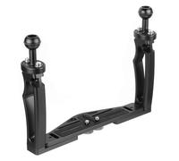 predolo Handle Camera Tray Anti-Slip Underwater Camera Handle Tray Water-Resistant Video Stabilizer Holder for Divers, Black