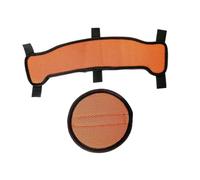 predolo Hard Hat Reusable Breathable Sweatband Cooling Liner Insert Mesh Cloth Hook and Loop Attachment Fire Resistant for Engineering Teams Roadwork, Orange A