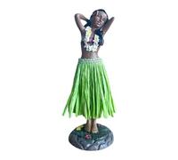 predolo Hawaiian Girl Figurines, Hand Painted Miniature Decoration, Lightweight Dashboard Ornament, Doll for Party, Desk, Bedroom