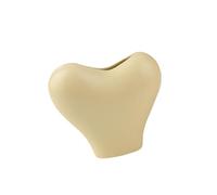 predolo Heart-shaped Ceramic Vase, Creative Romantic Flower Vase, Table Decoration, Flower Arrangement for The Bedroom, Gift, yellow
