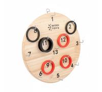 predolo Hoop Stacking Board Fine Motor Skills Wooden Hoop Insert Board Occupational Therapeutic Equipment for Stroke Patients, Hanging Number Ring Toss