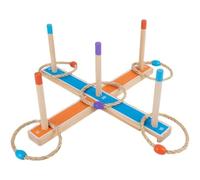predolo Hoop Stacking Board Fine Motor Skills Wooden Hoop Insert Board Occupational Therapeutic Equipment for Stroke Patients, Cross Ring Toss