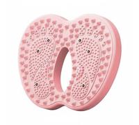 predolo Inflatable Foot Massage Pad Anti-Slip Reflexology Board Skin-Friendly Material Jogging in Place Pad for Office, Pink