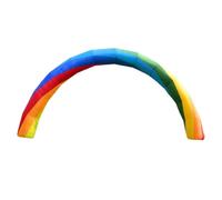predolo Inflatable Rainbow Arch Entrance Decoration with Bright Colorful Bands and Curved Cylinder Design for Creating a Lively Focal Point Suitable for