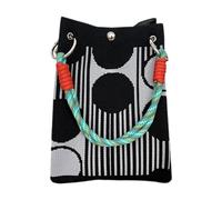 predolo Knitted Handbag Reusable Gift for Mom Fashion Shoulder Bag for Summer Working, Black