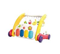 predolo Learning to Walk, Kick And Play Piano Gym, Interactive Education 2 in 1, Early Early Push Walking Toy, Lie Down And Play, rabbits red