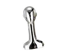 predolo Mannequin Head Wig Stand Wig Holder Storage Lightweight Model Hat Display Stand Hat Rack for Tabletop Countertop Hair Salon, Silver and Straight