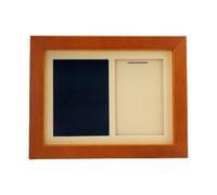 predolo Medal and Photo Display Box 7x9inch for Runners with Stand, Coffee Color Frame