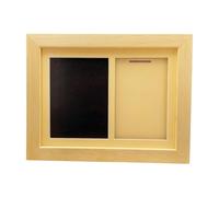 predolo Medal and Photo Display Box 7x9inch for Runners with Stand, Wood Color Frame