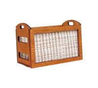 predolo Mini Dollhouse Storage Basket Storage Rack 1:12 Tiny Model Ornament Classic Wooden Organizer Accessory Playset Kitchen, Multi