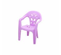 predolo Miniature Armchair Realistic Design Tiny Chair Model Sturdy Construction Dollhouse Stacking Chair for Kids, Hobbyists, Diorama, Purple