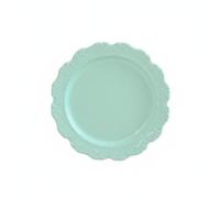 predolo Miniature Dinner Plate Decorative Vintage Design Doll Plate Embossed Detail Dollhouse Dishware for Diorama, Craft Projects, Sky Blue, 27 4mm