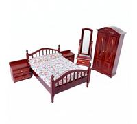 predolo Miniature Dollhouse Bedroom Furniture 1:12 Scale Brass Knobs Mini Room Decor