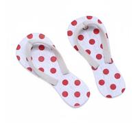 predolo Miniature Flip-Flops Summer Theme Miniature Flip Flops Ornamental Dollhouse Beach Sandals for Hobbyists, Red Dot
