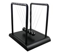 predolo Newton's Cradle Balance Balls with Black Stand Decoration Desk Toy Physics Learning 5 Pendulum Balls Adults in