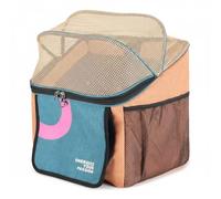 predolo Outdoor Carrier Front Bike Pet Carrier Basket Tote With Rapid Detach Mount Ventilated Mesh And Front Pocket In PVC Oxford Cloth Suitable for city rides cruising daily biking, Orange