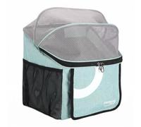 predolo Outdoor Carrier Front Bike Pet Carrier Basket Tote With Rapid Detach Mount Ventilated Mesh And Front Pocket In PVC Oxford Cloth Suitable for city rides cruising daily biking, Sky Blue