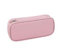 predolo Oxford Zippered Pencil Pouch for Office and Kids Essentials, Pink