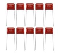 predolo Pack of 10 Guitar Capacitors E Guitar Bass Film Capacitors Musical Instruments Electronic Components Made of Sturdy PP Metal for Musicians Hobbyists R, 473J Film H 9mm