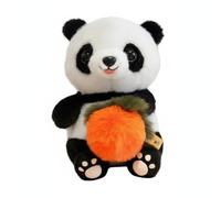 predolo Panda Bear Stuffed Animal Cute Design Panda Stuffed Toy Soft and Cuddly for Children, Little Ones, Playroom, Bedroom, Persimmon