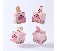 predolo Party Candy Container 3D Animal Treat Box Gift Favor Box Card Paper Food Container with Handle suitable for Easter spring parties birthday gift giving showers