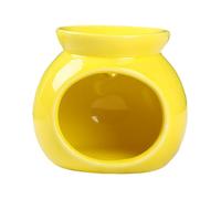 predolo Porcelain Aroma Burner Ceramic Essential Oil Burner Tealight Candle Holder Wax Melt Burner for Balcony, Yellow