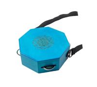 predolo Portable Cajon Drum Wooden Percussion Box Hand Drum Adjustable Strap Multifunctional Wearable Handmade Wood Suitable for Music Beginners Casual Gather, Octagon Blue