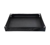 predolo Portable Shower Tray Foldable Bottom Tray Oxford Sandbox Tray Multifunctional for Kids Pets Camping Outdoor Travel Garden, Black