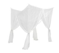 predolo Premium Canopy Bed Drapes for Modern Bedroom Elegance, White