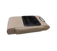 predolo PU Armrest Cushion with Tissue Compartment for The Center Console in SUVs, Beige