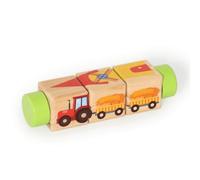 predolo Puzzle Compact Rotating Puzzle Hand-Held Matching Block Toy, Preschoolers, Travel, Classroom, Farm