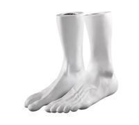 predolo PVC Mannequin Foot Men Shoe Socks Jewelry Display Stand Support Feet Model Men Foot Display for Retail Shop Shoes, white